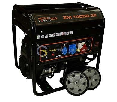 Бензиновый генератор Mitsui Power-ECO ZM 14000 E-3 (10,4 кВт / 380 В) с автозапуском, ATS READY